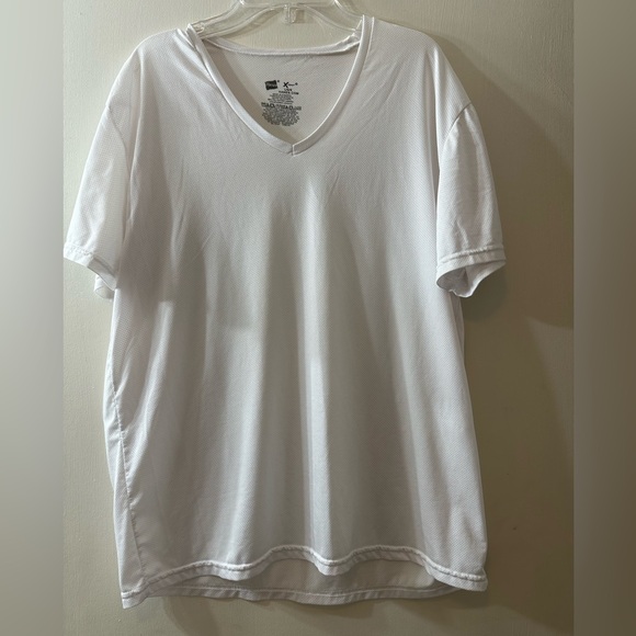 “Lot Of 4” Hanes X Temp V-Neck Versatile Performance White T-Shirts. - Picture 1 of 5